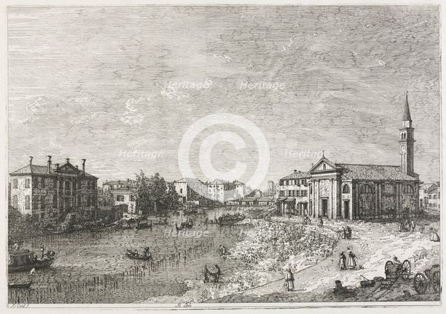Views: View of Dolo, A Town on the Brenta, West of Venice, 1735-1746. Creator: Antonio Canaletto (Italian, 1697-1768).
