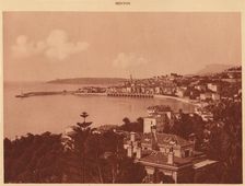 View taken from of Garavan Boulevard, Menton 1930. Creator: Unknown