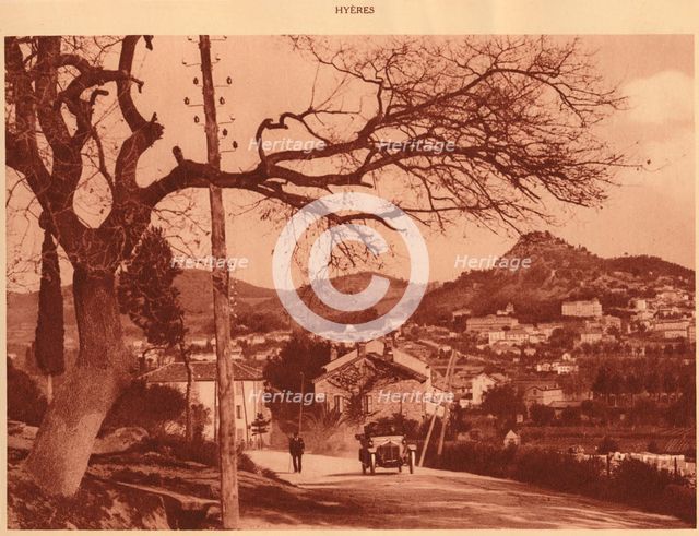 'View taken from Chemin de l'Hermitage, Hyeres', 1930. Creator: Unknown.