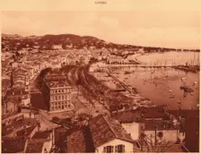 View taken from the Mont Chevalier, Cannes 1930. Creator: Unknown