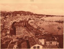View taken from the Mont Chevalier, Cannes 1930. Creator: Unknown