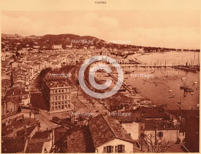 'View taken from the Mont Chevalier, Cannes', 1930. Creator: Unknown.