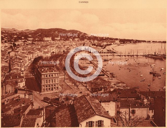 'View taken from the Mont Chevalier, Cannes', 1930. Creator: Unknown.