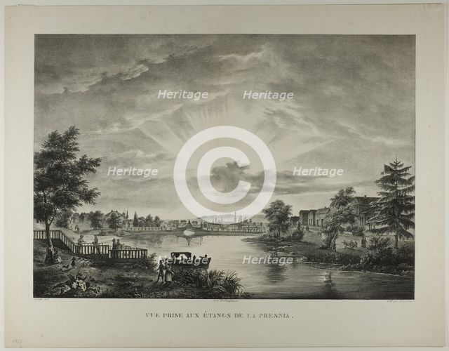 View Taken from the Pools of the Presnia, 1833. Creator: Augustin François Lemaître.