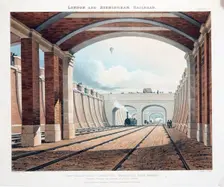 View Taken from Under the Hampstead Road Bridge, looking towards the station at Euston Square, publi Creator: Thomas Talbot Bury