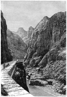 View taken in the Shabet el Akra caravan route, Algeria c1890. Artist: Bertrand