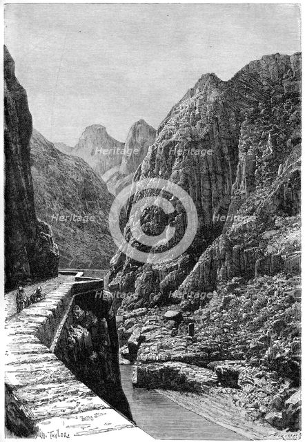 'View taken in the Shabet el Akra caravan route, Algeria', c1890. Artist: Bertrand
