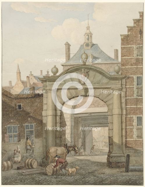 View through a gate in Dordrecht, 1819. Creator: Johannes van Lexmond.