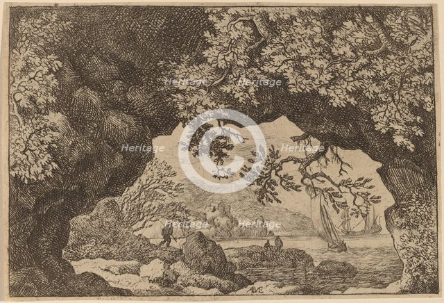 View through a Pierced Rock, probably c. 1645/1656. Creator: Allart van Everdingen.