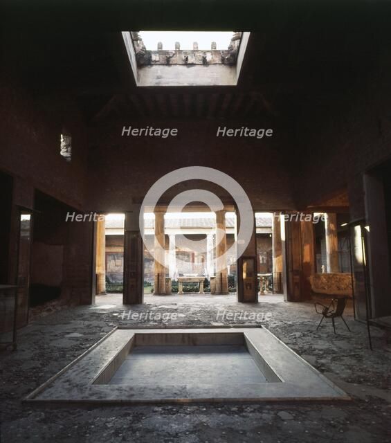 View through Atrium to Peristyle and Gardens. House of the Vettii, Pomepii, Italy, c20th century. Creator: CM Dixon.