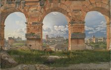 View through Three of the Northwestern Arches of the Third Storey of the Colosseum, 1815. Creator: CW Eckersberg