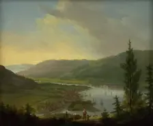 View towards Drammen, Norway, 1790-1799. Creator: Christian August Lorentzen