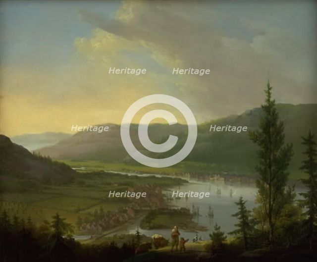 View towards Drammen, Norway, 1790-1799. Creator: Christian August Lorentzen.