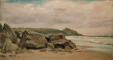 View towards Rame Head, Cornwall, 1850. Artist: Lionel Constable
