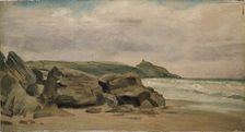 View towards Rame Head, Cornwall, 1850. Artist: Lionel Constable