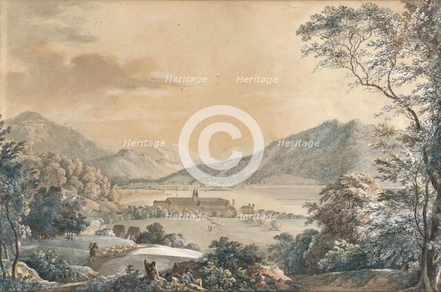 View towards the Tegernsee Abbey. Creator: Dillis, Johann Georg von (1759-1841).