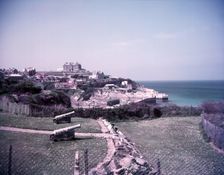 View towards the harbour, Newquay, Cornwall, c1955. Creator: Arthur Charles Kirby Ware