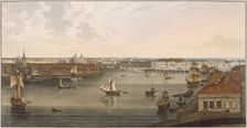 View to the Admiralty, old St Isaac's Cathedral, English embankment and Academy of Sciences from Vas Artist: Atkinson, John Augustus (1775-1831)
