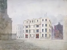 View to the south at the west end of King William Street, City of London, 1850. Artist: Frederick Napoleon Shepherd