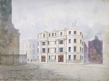 View to the south at the west end of King William Street, City of London, 1850. Artist: Frederick Napoleon Shepherd