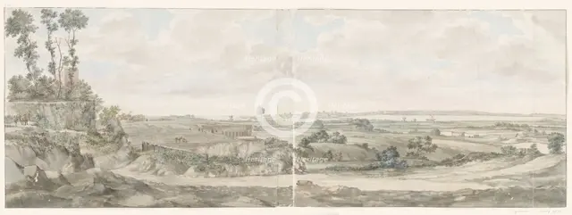 View with the steps of the theater in Syracuse, 1778. Creator: Louis Ducros.