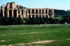 View across Circus Maximus to Palatine Hill, Rome, c20th century. Artist: CM Dixon
