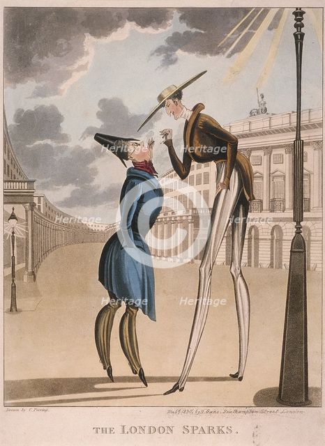 View across Piccadilly Circus looking up Regent Street, Westminster, London, 1830. Artist: Anon