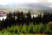 View across the Great Glen from Glen Garry, Highland, Scotland. Creator: Peter Thompson