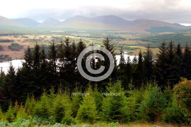 View across the Great Glen from Glen Garry, Highland, Scotland. Creator: Peter Thompson.