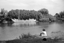 View across the River Thames at Windsor, Berkshire, c1945-c1965. Artist: SW Rawlings