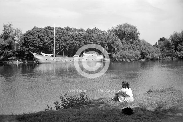 View across the River Thames at Windsor, Berkshire, c1945-c1965. Artist: SW Rawlings