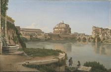 View across the Tiber towards Castel S. Angelo in Rome, 1815. Creator: CW Eckersberg
