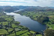 View across Ullswater looking south west, Pooley Bridge, Cumbria, 2024. Creator: Robyn Andrews