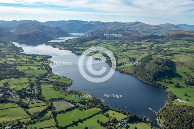 View across Ullswater looking south west, Pooley Bridge, Cumbria, 2024. Creator: Robyn Andrews.