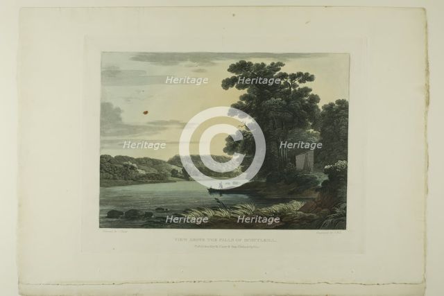 View above the Falls of Schuylkill, plate three of the first number of Picturesque View..., 1819/21. Creator: John Hill.