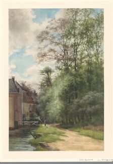 View along the canal at the Bezuidenhout in the Hague forest, 1857-1892. Creator: Willem Oppenoorth