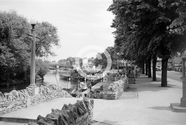 View along the River Thames at Windsor, Berkshire, c1945-c1965. Artist: SW Rawlings