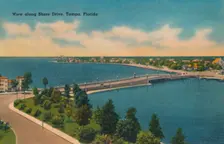 View along Shore Drive, Tampa, Florida. c1940s
