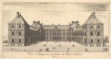 View and Perspective of the inside of the Palais d'Orleans, from Various views of rema..., 1649-51. Creator: Stefano della Bella