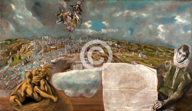 View and Plan of Toledo. Artist: El Greco, Dominico (1541-1614)