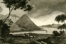 View at the Ferry of Ballyhulish late 18th century. Creators: Unknown, F Cary