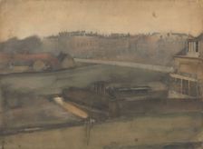 View at the Oosterpark in Amsterdam, 1870-1923. Creator: Willem Witsen