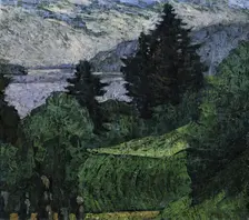 View at the lake, 1920. Creator: Ernst Riederer