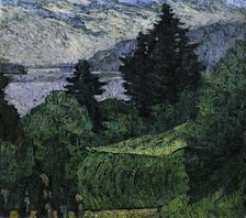 View at the lake, 1920. Creator: Ernst Riederer