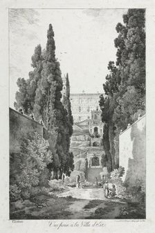 View at Villa dEste, Tivoli, 1817. Creator: Claude Thiénon (French, 1772-1846)