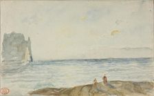View at Étretat, c. 1827. Creator: Paul Huet