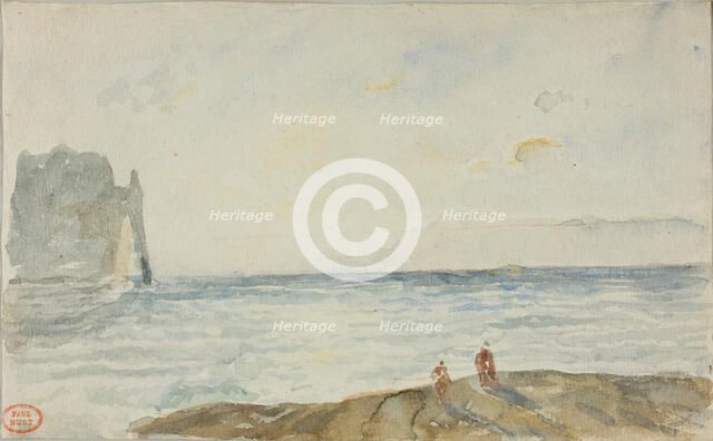 View at Étretat, c. 1827. Creator: Paul Huet.