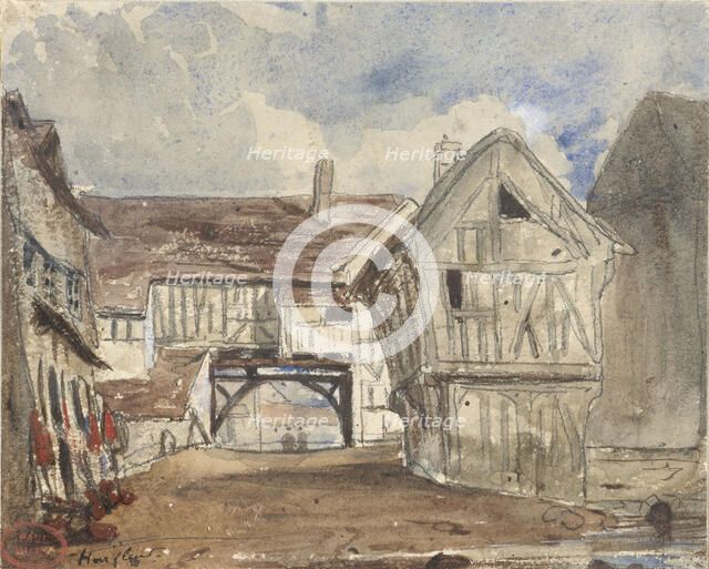 View at Honfleur, 1861-1866. Creator: Paul Huet.