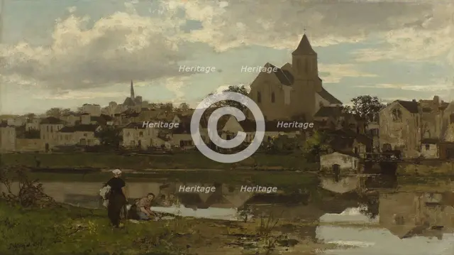 View at Montigny-sur-Loing, 1870. Artist: Maris, Jacob (1837-1899)