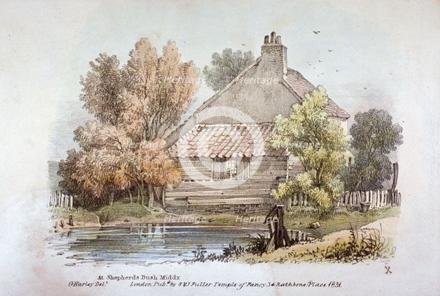View at Shepherd's Bush, Hammersmith, London, 1831. Artist: Anon